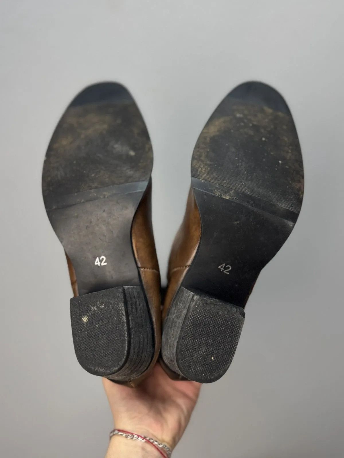 Western Rise 👉 Vintage High Leather Cowboy Boots – Rick Owens Opium Size US 9 / EU 42 - 8 Thumbnail