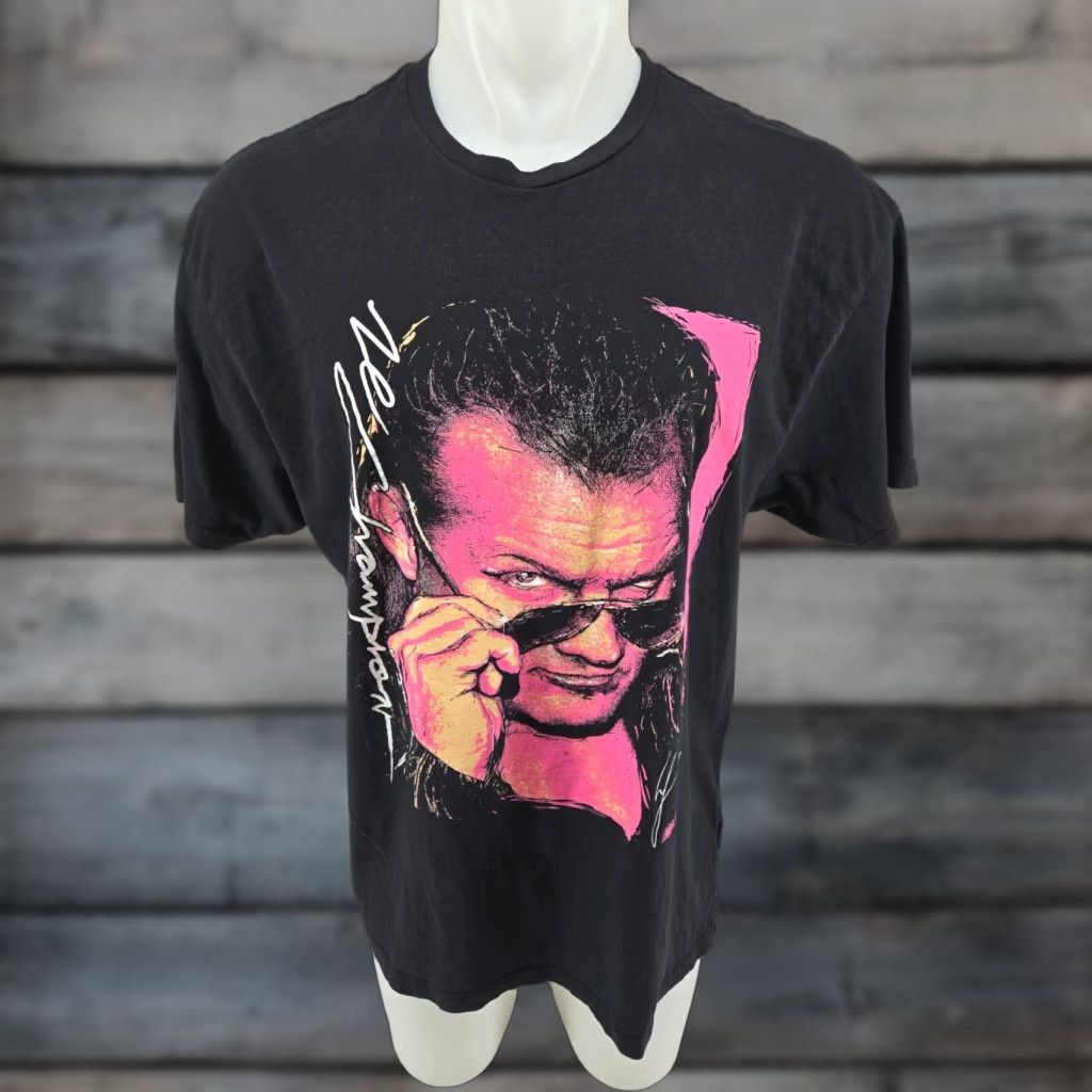 Champion Chris Jericho Le Champion AEW Shirt Black Pink XL Shirt Wrestling Mens Short Sleeve T-Shirt Graphic Print Size US XL / EU 56 / 4 - 1 Thumbnail