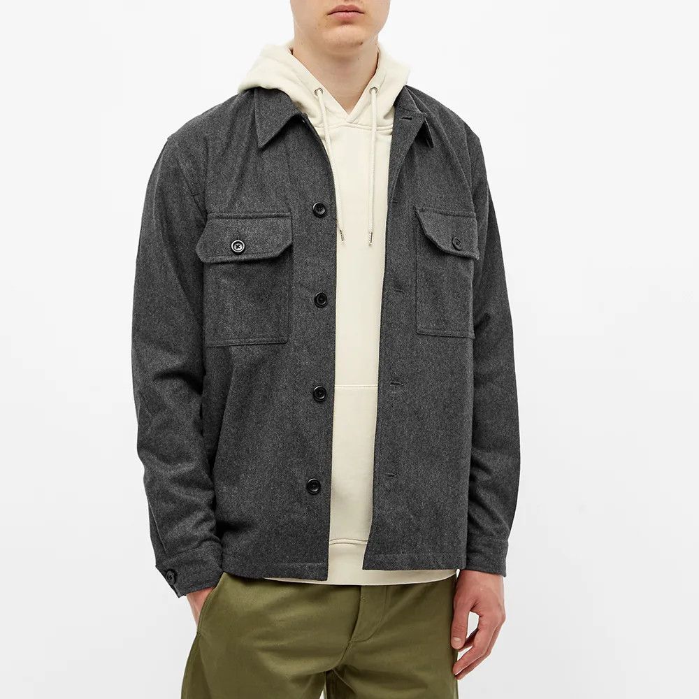 Norse Projects Norse Projects Kyle Wool Overshirt Charcoal Jacket L Size US L / EU 52-54 / 3 - 1 Thumbnail