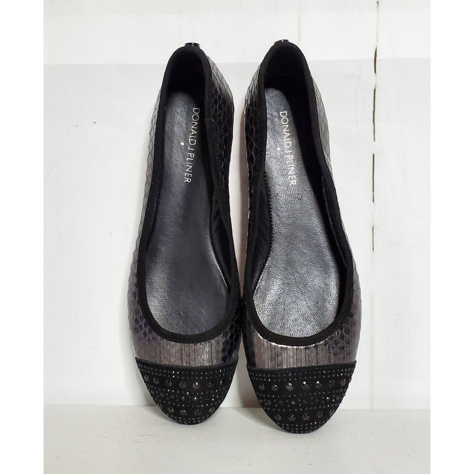 Donald Pliner Donald J Pliner Great Snakeskin Cap-Toe Ballet Flats 7 Size US 7 / IT 37 - 6 Thumbnail