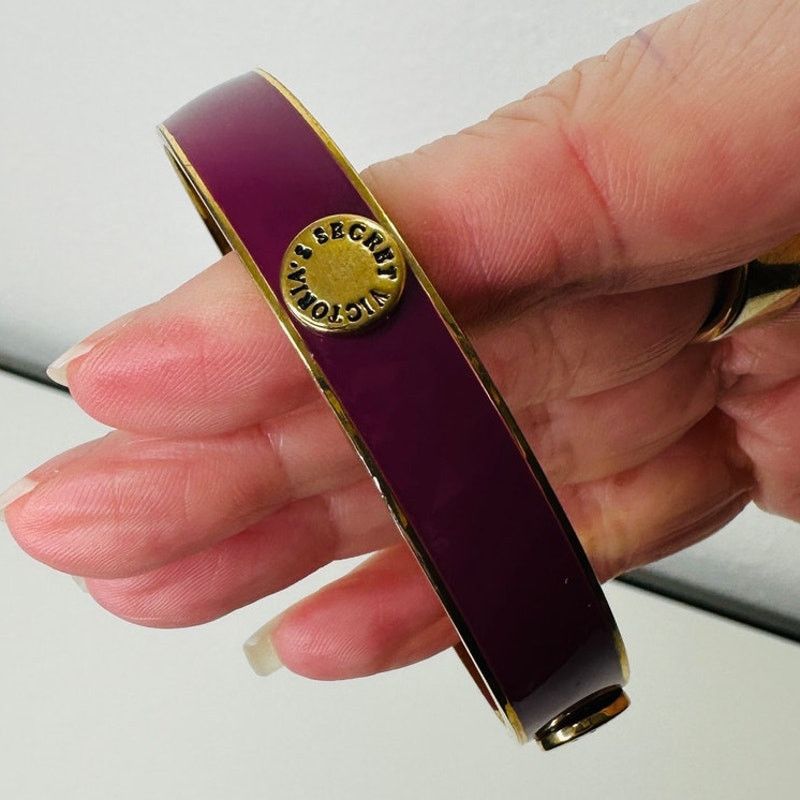 Victoria's Secret Victoria's Secret Purple & Gold Bangle Monogram Bracelet Size ONE SIZE - 3 Thumbnail
