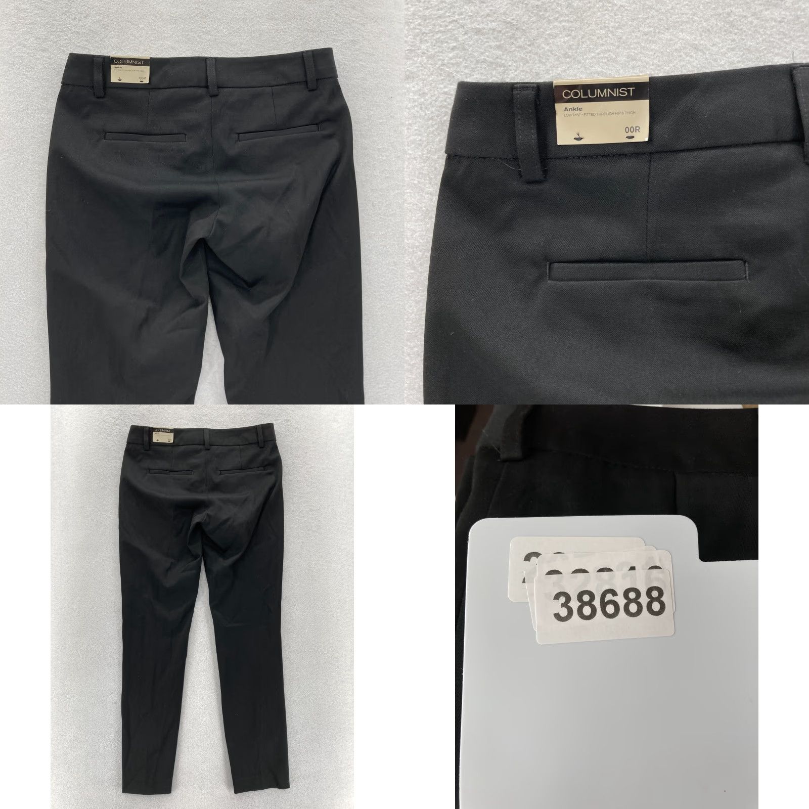 Express Express Columnist Ankle Pants Women's 00 Black Damask Stretch Career Office NWT Size 27" / US 4 / IT 40 - 9 Thumbnail