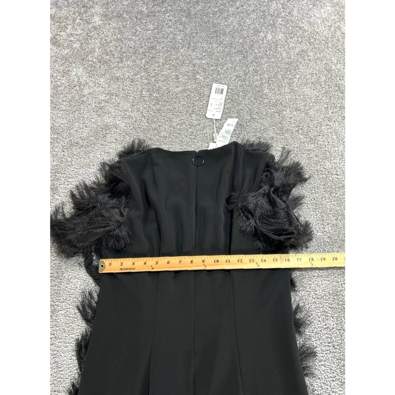 Akris Akris Dress Womens 6 Black Fringe Faux Fur New Size M / US 6-8 / IT 42-44 - 5 Thumbnail
