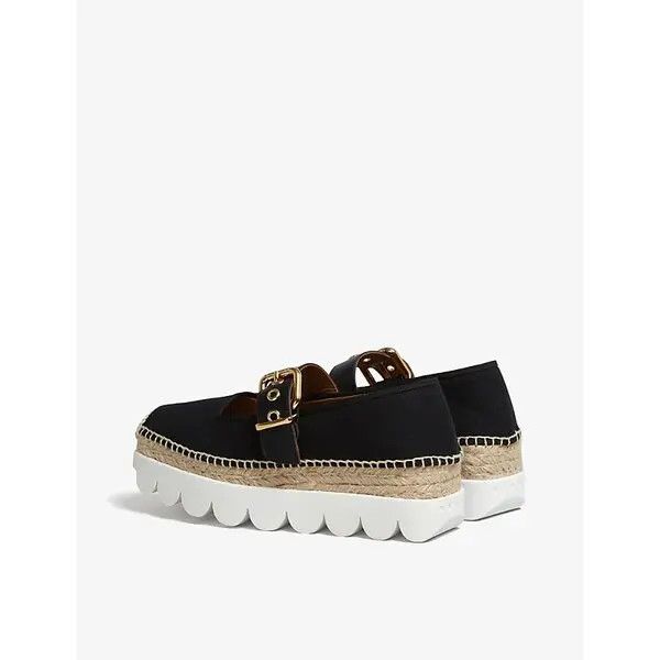 Marni oc11z0525 Canvas Petal Espadrillas in Black Size US 7 / IT 37 - 4 Thumbnail