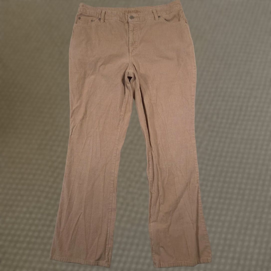 Vintage VINTAGE St. John's Bay Pants Womens 12 Tan Corduroy Boot Cut Secretly Slender Stretch Jeans Style Khakis Womens Size 34" / US 12 / IT 48 - 1 Thumbnail