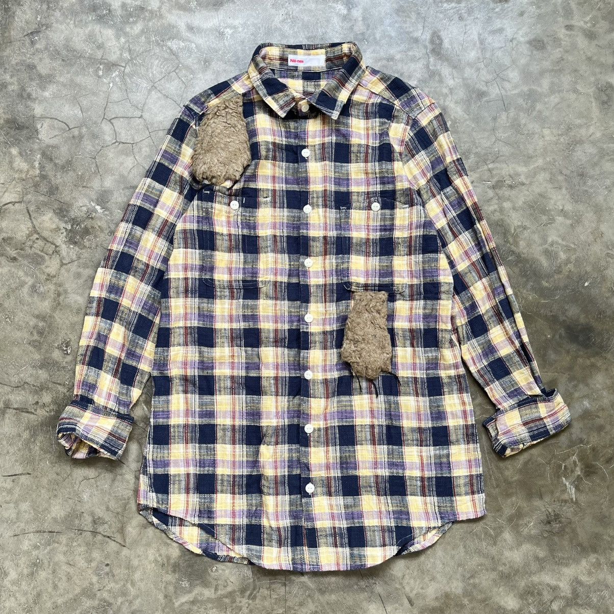 Issey Miyake Ne-Net by Issey Miyake 3D Hand Cat Flannel Long Sleeve Shirt Size US S / EU 44-46 / 1 - 1 Thumbnail