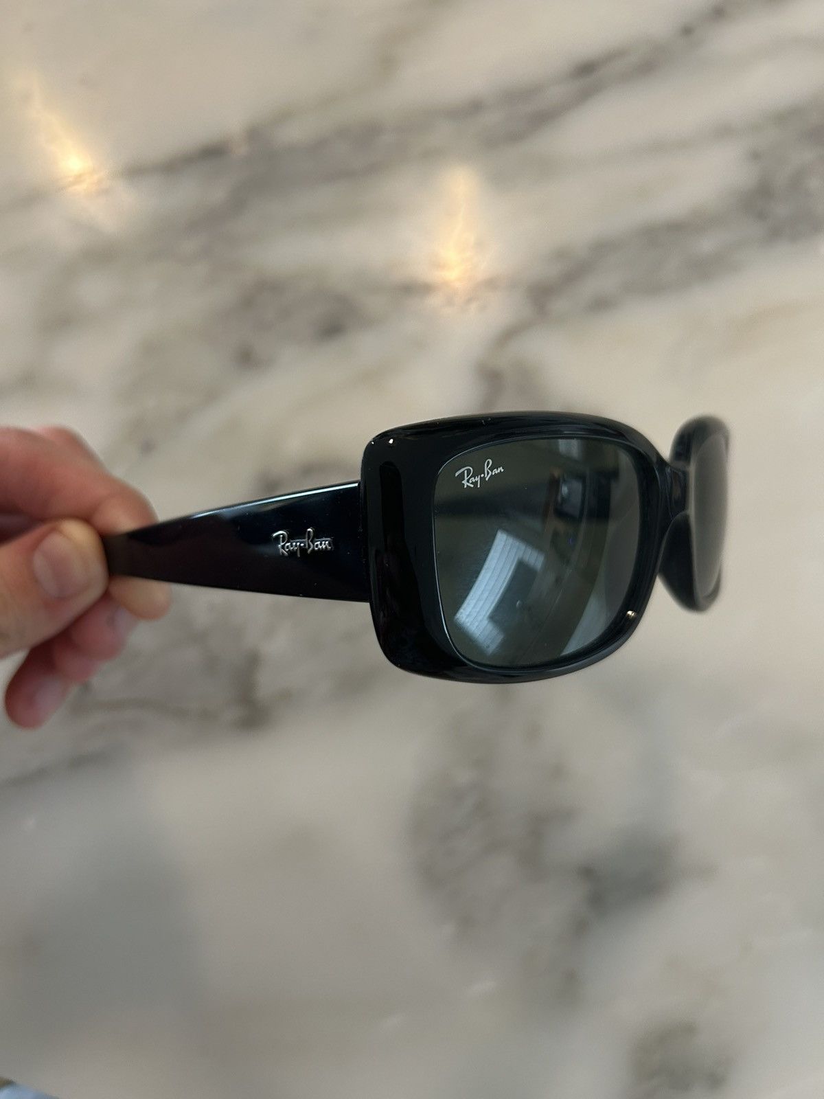 RayBan Ray-Ban Rectangular Black Sunglasses Size ONE SIZE - 4 Thumbnail