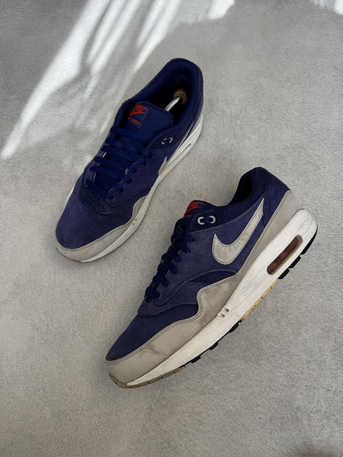Nike Nike Air Max 1 Premium Deep Royal Granite US12 512033-408 Size US 12 / EU 45 - 1 Thumbnail
