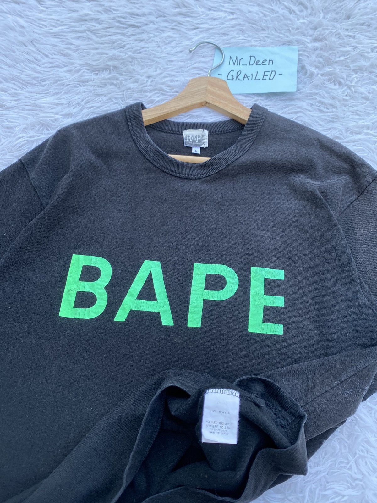 Bape Rare BAPE Spellout Tshirt Size US L / EU 52-54 / 3 - 11 Thumbnail