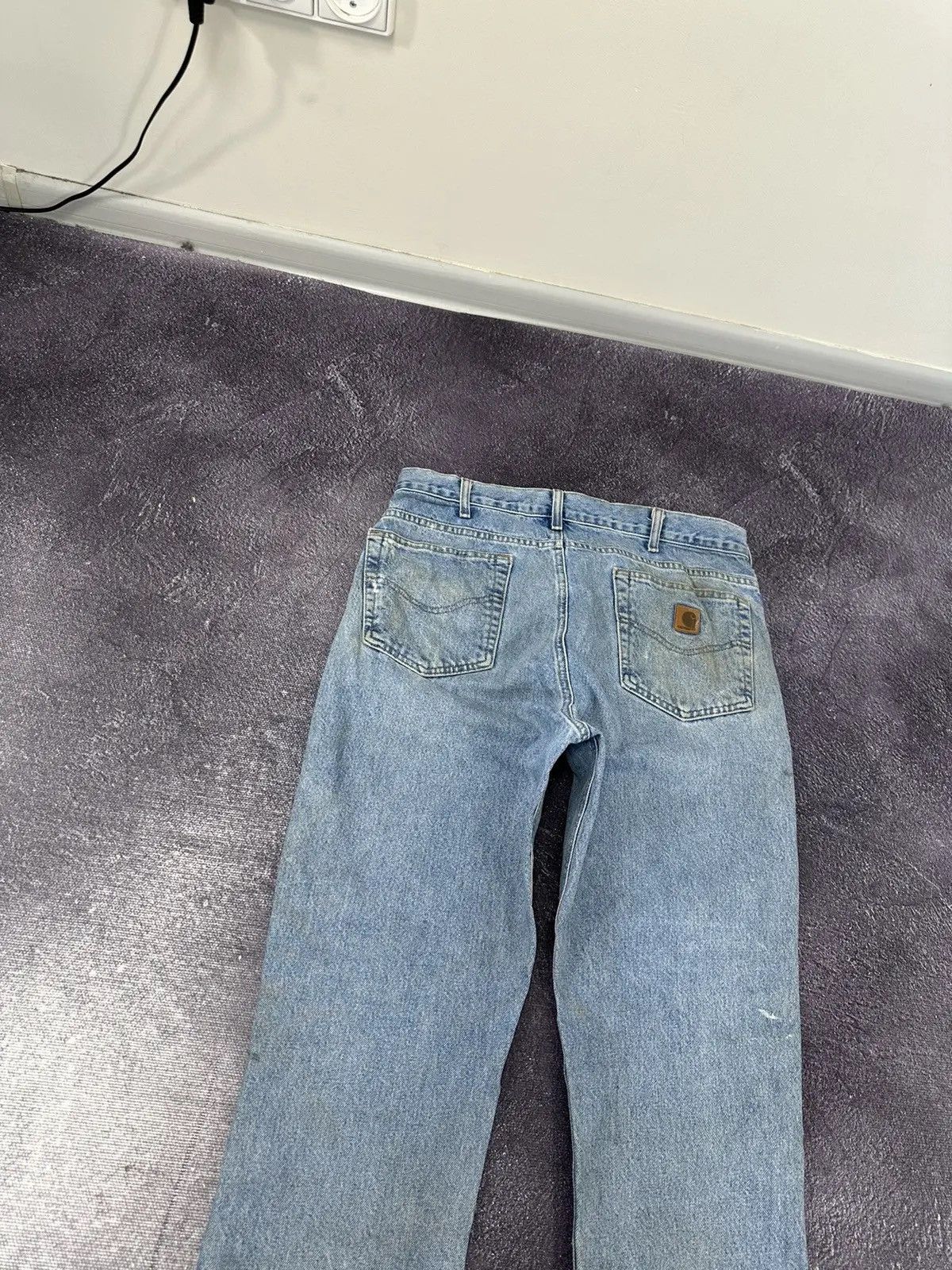 Carhartt × Vintage Vintage Carhartt Traditional Fit Blue Denim Work Hype Jeans Size US 34 / EU 50 - 5 Thumbnail