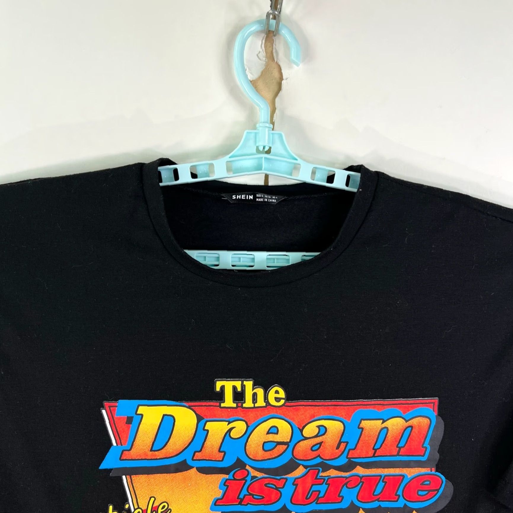 Shein SheIn Hot Wheels T-Shirt Mens Oversized 100% Cotton Crew Neck Black The Dream Is True Graphic (L) Size US L / EU 52-54 / 3 - 3 Thumbnail
