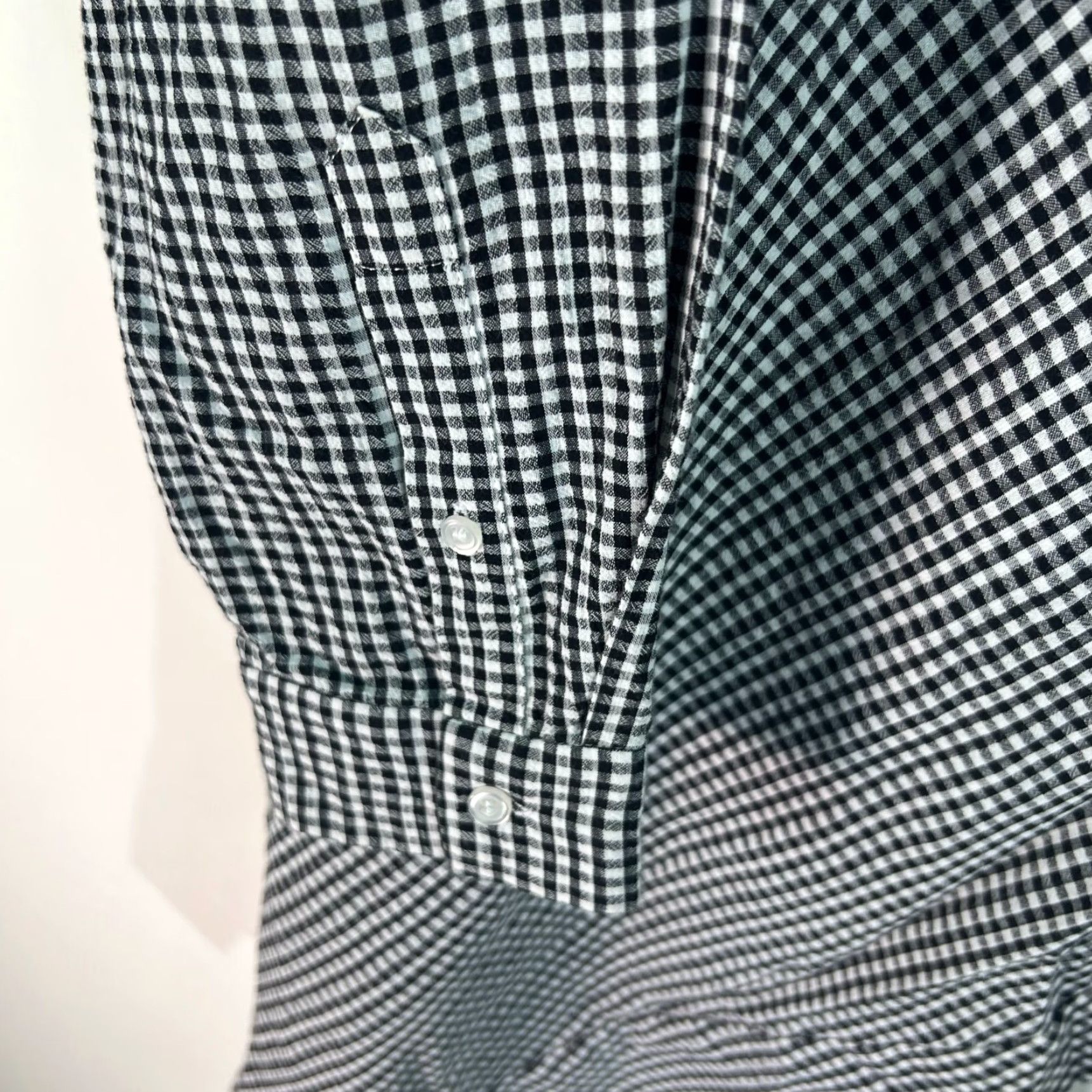 Anne Klein Anne Klein Tunic Top Women's Plus Size 14 Plaid Button Up Black White Sharkbite Casual Business Workwear Shirt Womens Size XL / US 12-14 / IT 48-50 - 4 Thumbnail