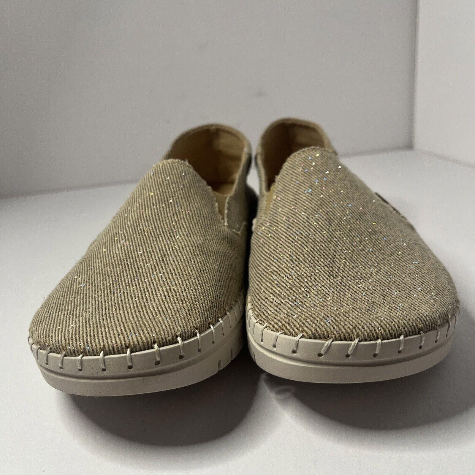 Other GLOLILY Elle Canvas Tan Sparkle Comfort Shoes WOMENS 8 M Size US 8.5 / IT 38.5 - 2 Thumbnail
