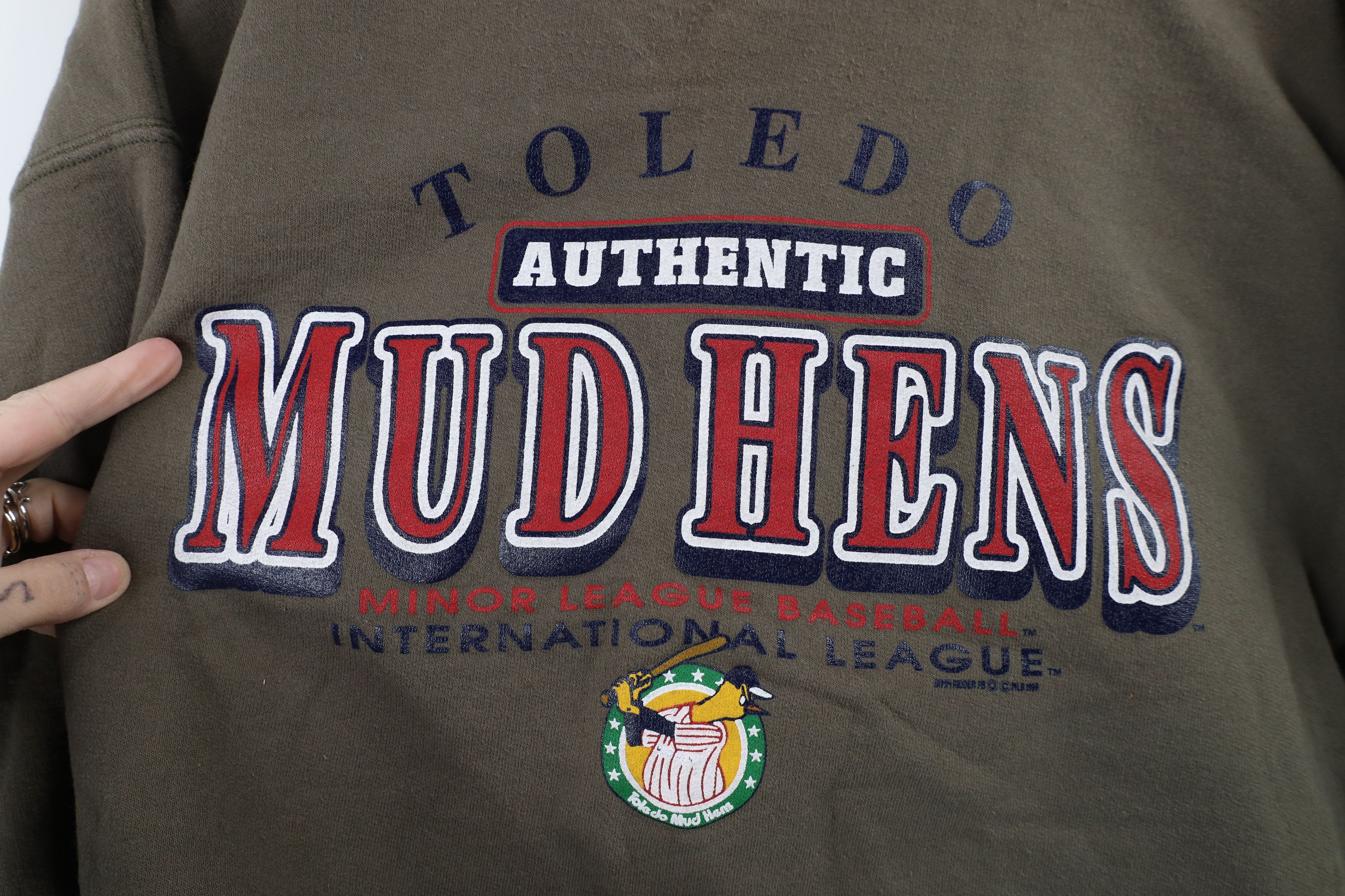Vintage Vintage 90s League Baseball Toledo Mud Hens Sweatshirt Brown Size US L / EU 52-54 / 3 - 4 Thumbnail