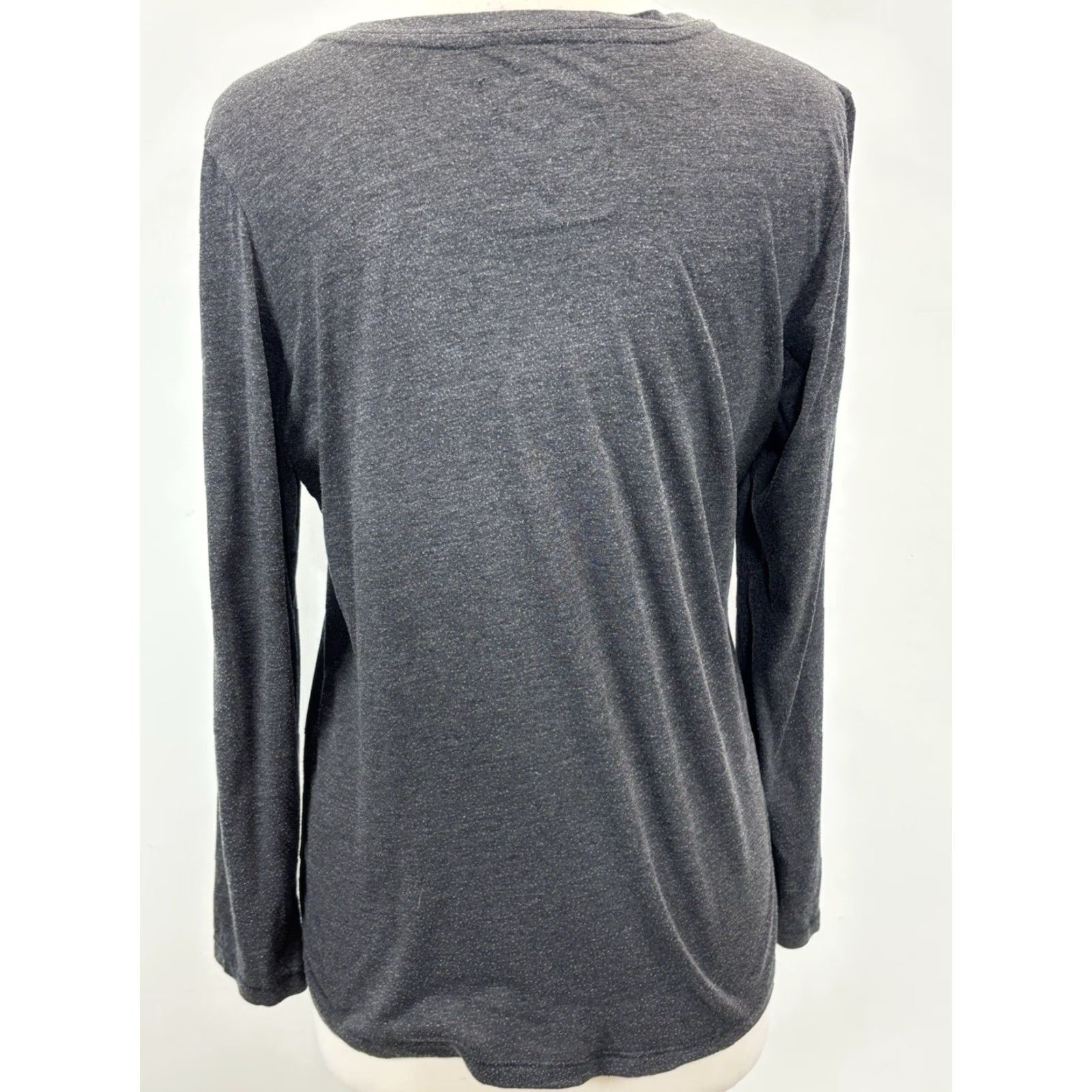 Life is Good LIFE IS GOOD Women Long Sleeve Tee Size L Grey Classic Fit Casual Logo Graphic Print USA School Modern Size L / US 10 / IT 46 - 3 Thumbnail