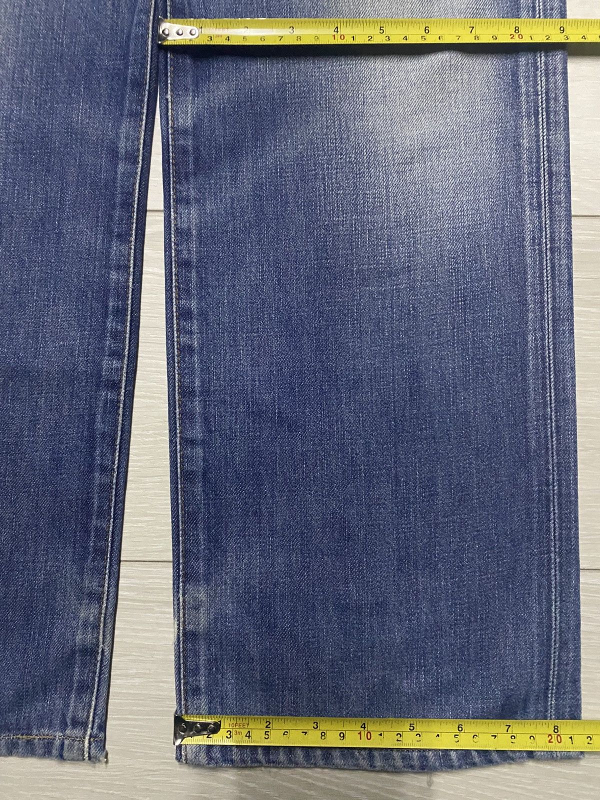 Edwin Vintage Edwin 503zz Faded Wash Distressed Loose Jeans Size US 30 / EU 46 - 17 Thumbnail