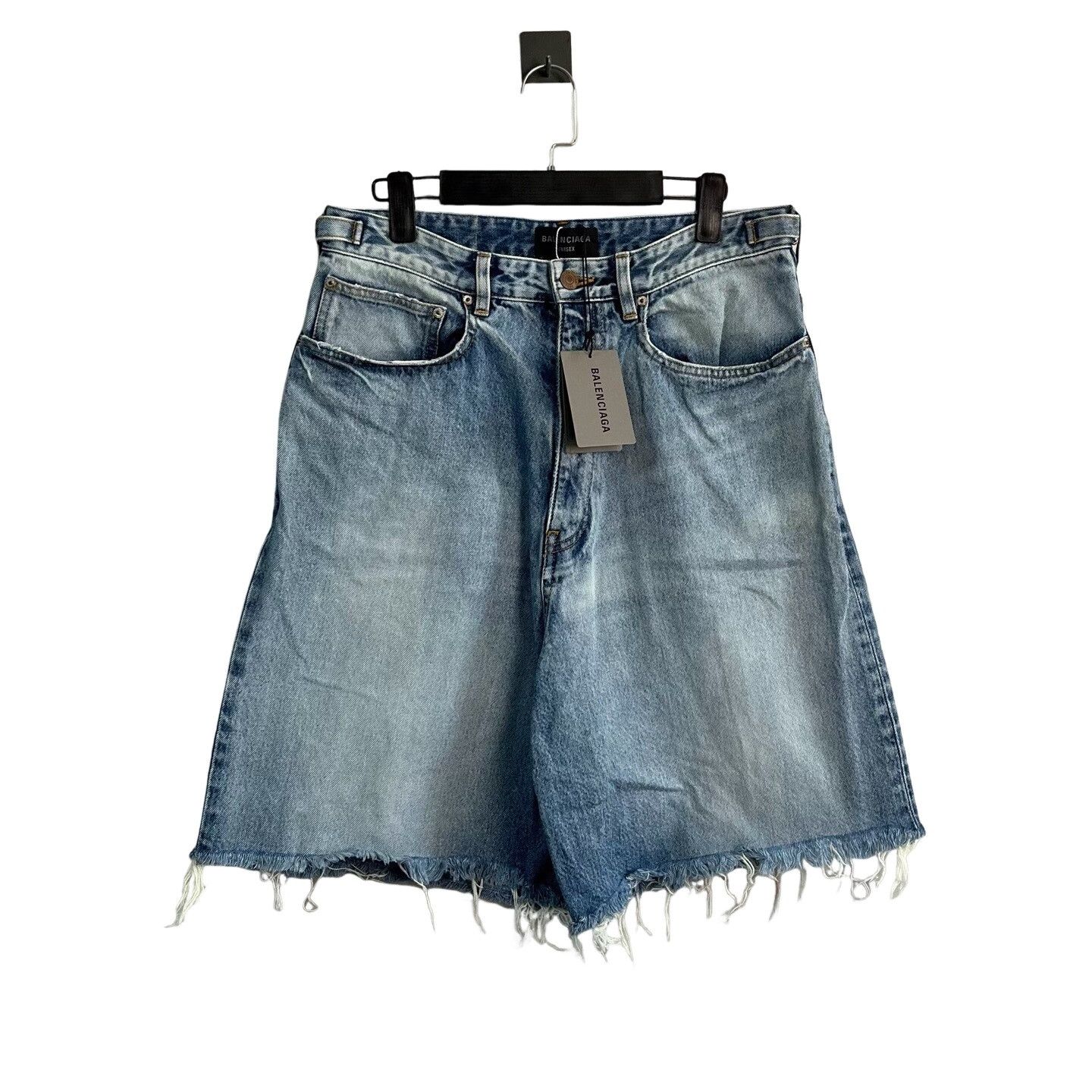 Balenciaga Balenciaga Distressed Denim Shorts Size S Size US 30 / EU 46 - 1 Thumbnail