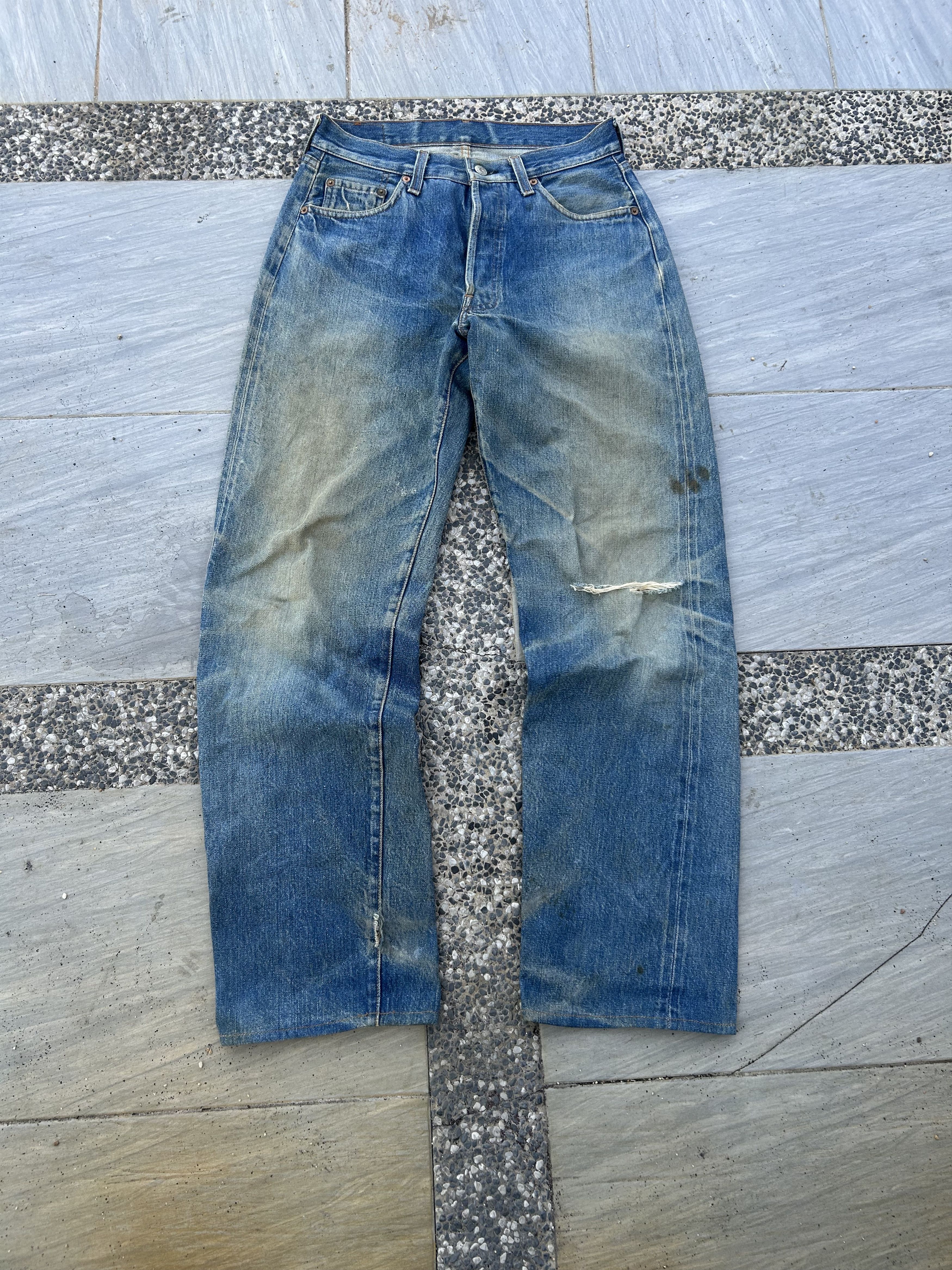 Levi's Vintage Clothing Trashed distressed vintage Levis Big E Lvc 110years Size US 30 / EU 46 - 1 Thumbnail