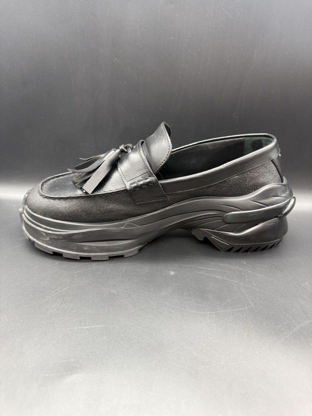 Maison Margiela Maison Margiela Tassel Loafer Sneaker Sole — Black Leather Size US 12 / EU 45 - 9 Thumbnail