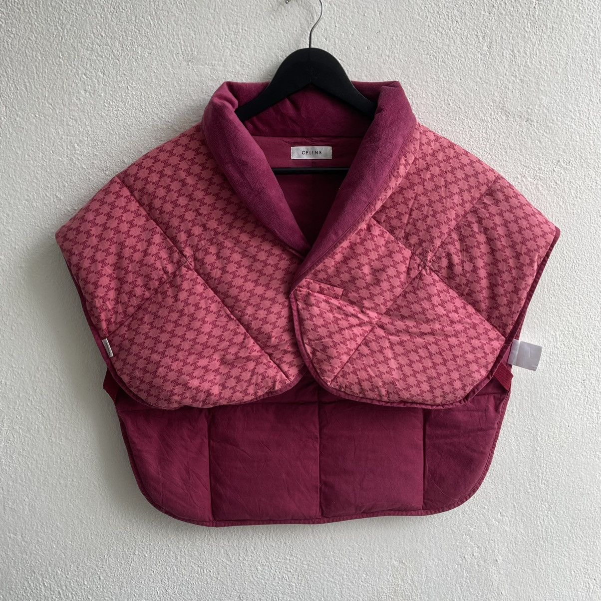 Celine Vintage CÉLINE Monogram Down Poncho Size L / US 10 / IT 46 - 2 Thumbnail