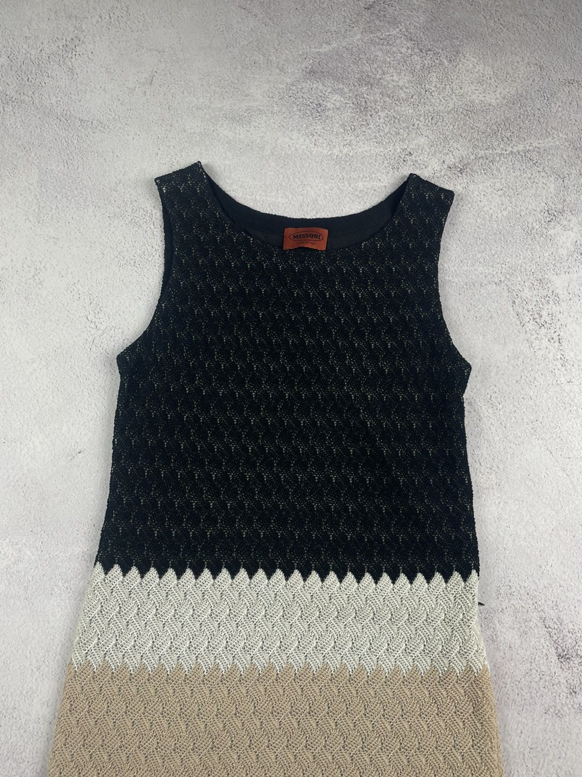 Missoni Missoni Women's Sleeveless Knit Mini Dress Chevron Pattern Size XS / US 0-2 / IT 36-38 - 12 Thumbnail