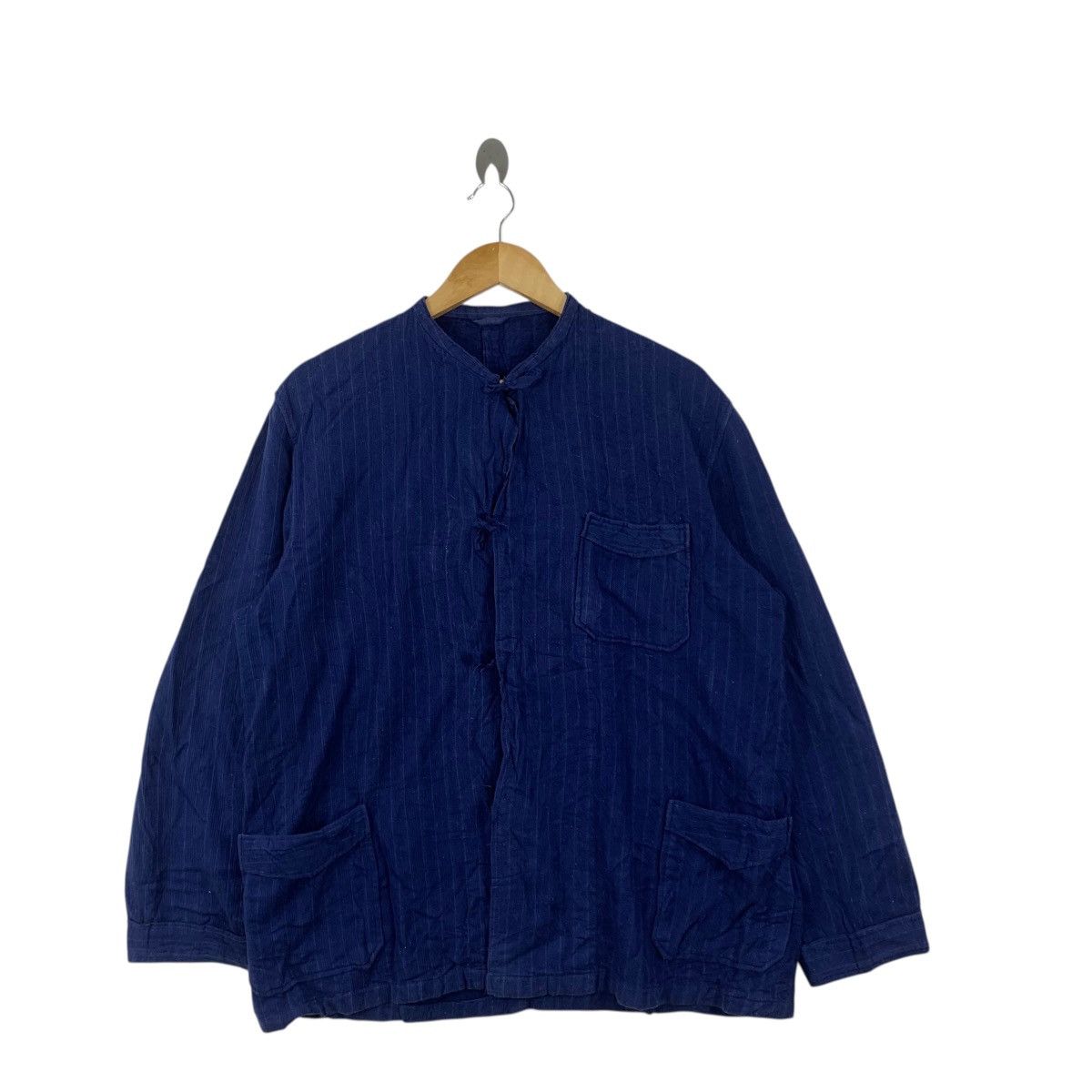 Vintage Vintage 80s JAPAN PURE INDIGO Natural Dye Denim Jacket Jeans Size US L / EU 52-54 / 3 - 4 Thumbnail