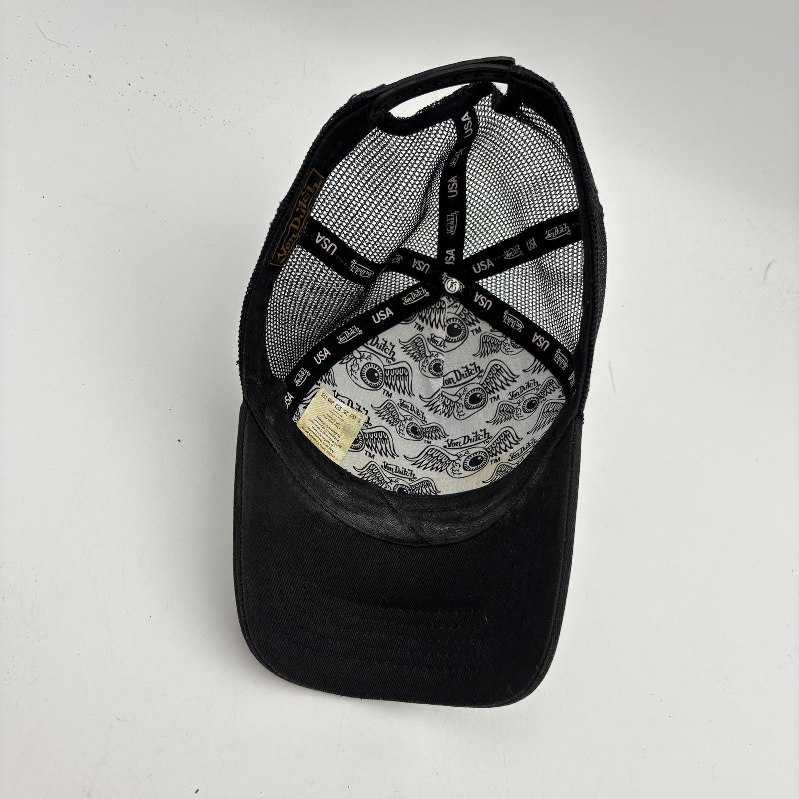 Von Dutch Von Dutch Classic Trucker Snapback Hat Y2K Grunge Biker Size ONE SIZE - 7 Thumbnail