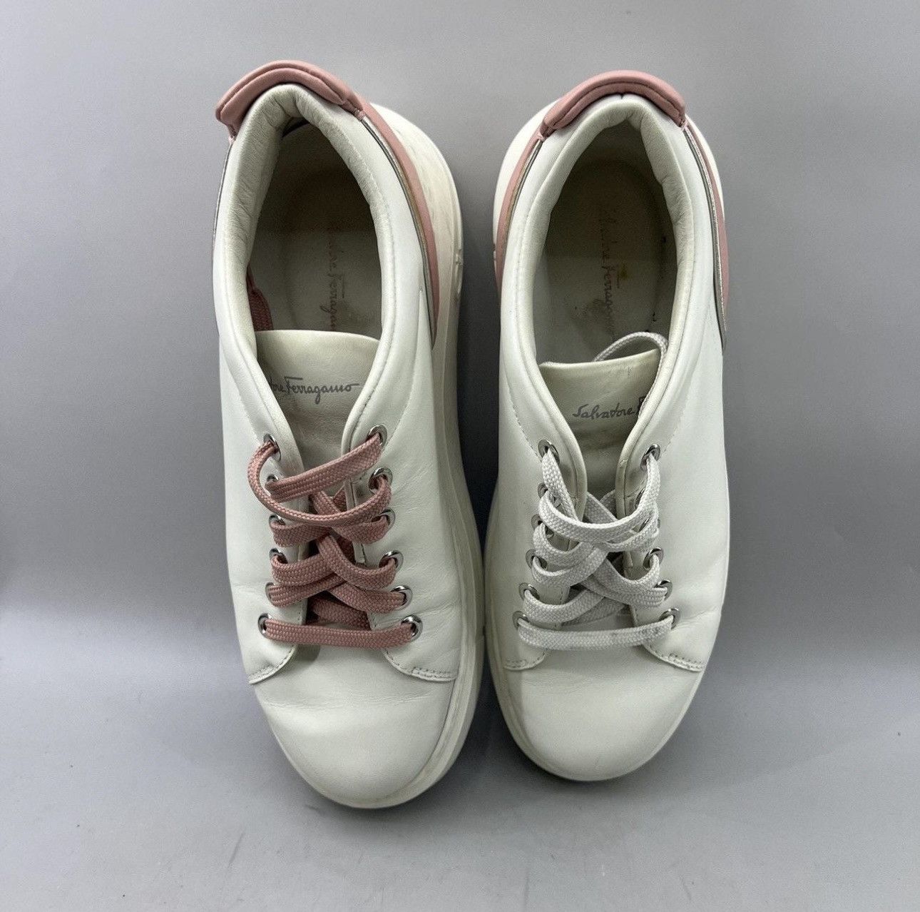 Salvatore Ferragamo Salvatore Ferragamo Senise Gancini leather women's sneakers. Size US 7.5 / IT 37.5 - 4 Thumbnail