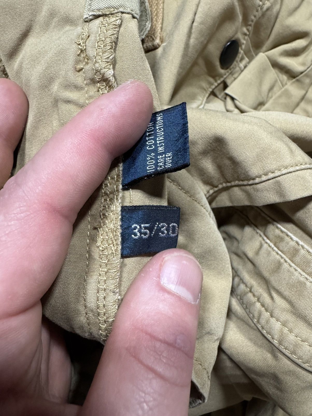 Polo Ralph Lauren S521 Military Cargo Pants tag Size 35 x 30