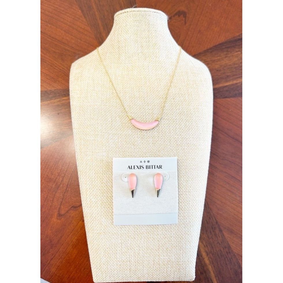 Alexis Bittar Alexis Bittar Lucite® Crescent Pendant Necklace / Earring Se Size ONE SIZE - 1 Thumbnail
