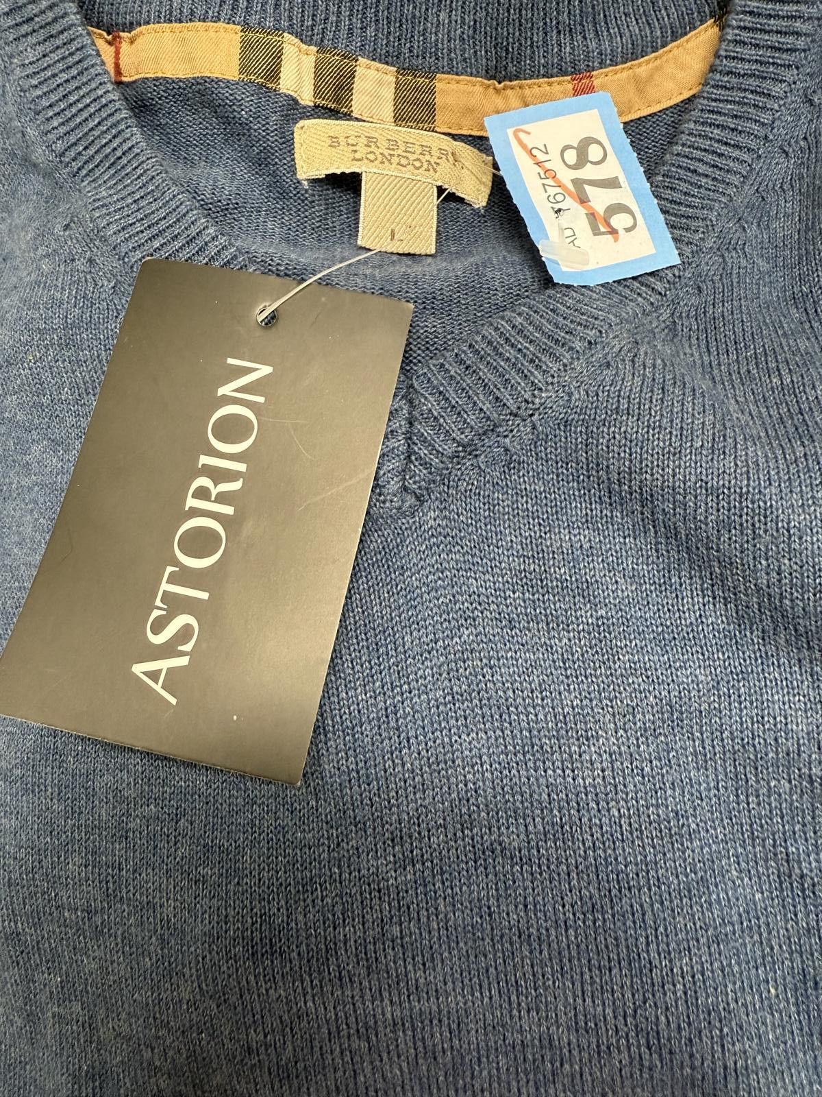 Other Burberry London Blue Sweater with Logo Embroidery - Size L Size US L / EU 52-54 / 3 - 2 Thumbnail