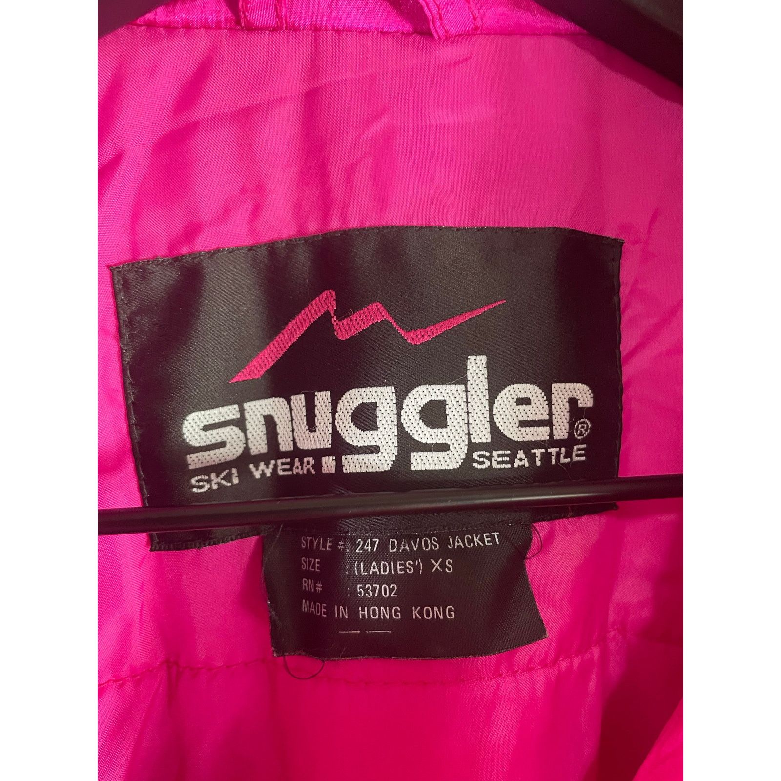 Vintage VTG Snuggler Seattle Pink Ski Jacket XS 80s Windbreaker Size XS / US 0-2 / IT 36-38 - 3 Thumbnail