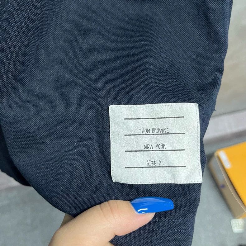 Thom Browne Thom browne Navy blue pocket striped solid color polo shir Size US M / EU 48-50 / 2 - 6 Thumbnail