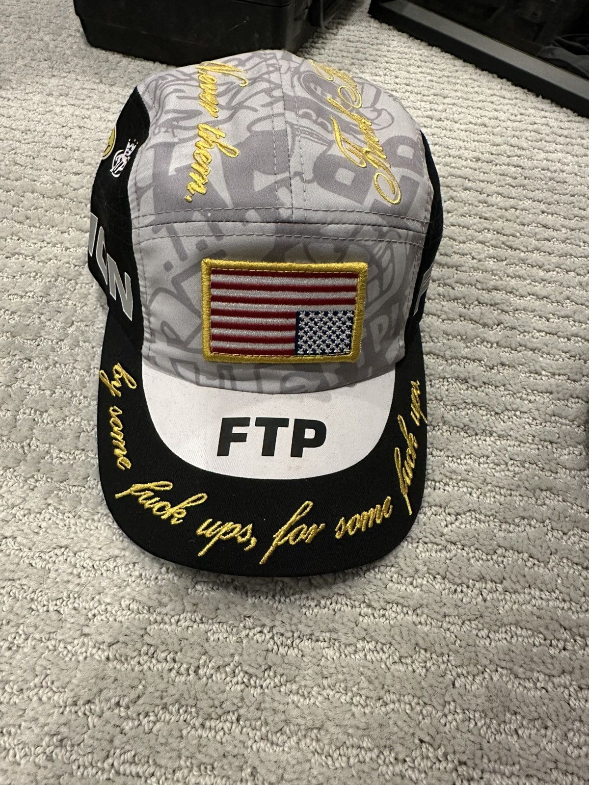 Fuck The Population FTP SOUVENIR EMBROIDERED 5 PANEL CAMP HAT Size ONE SIZE - 8 Thumbnail