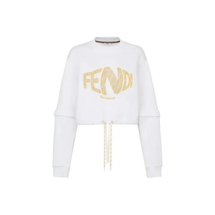 Fendi Fendi FW21 Cropped Sweatshirt with Removable Sleeves -2508 Size XS / US 0-2 / IT 36-38 - 1 Thumbnail