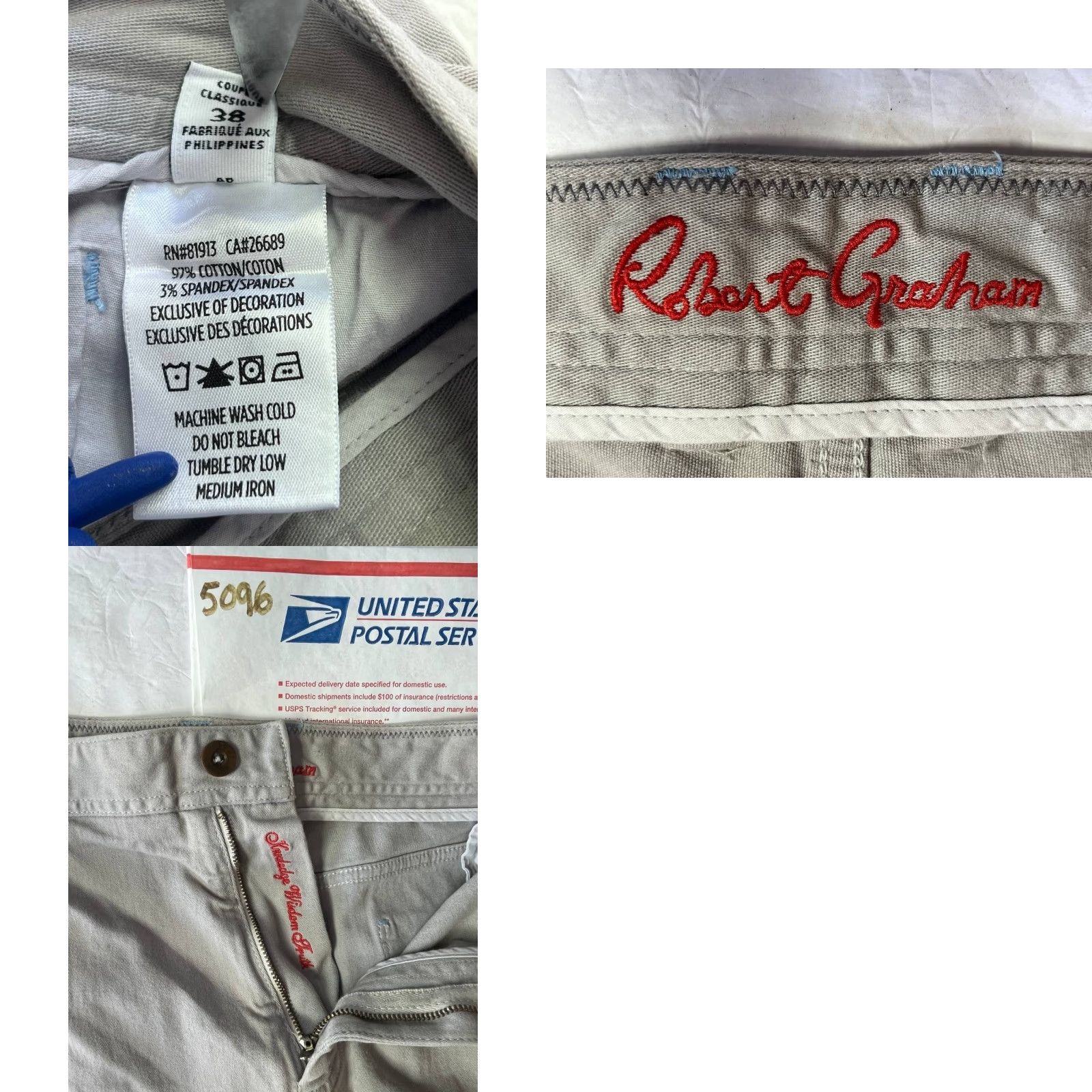 Robert Graham Robert Graham Jeans Pants Men 38 Gray Classic Cotton/Spandex Inseam 34 Jeans Pants Mens Size US 38 / EU 54 - 8 Thumbnail