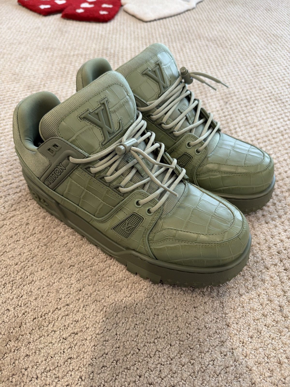 Louis Vuitton Maxi Trainer - Green Embossed Alligator