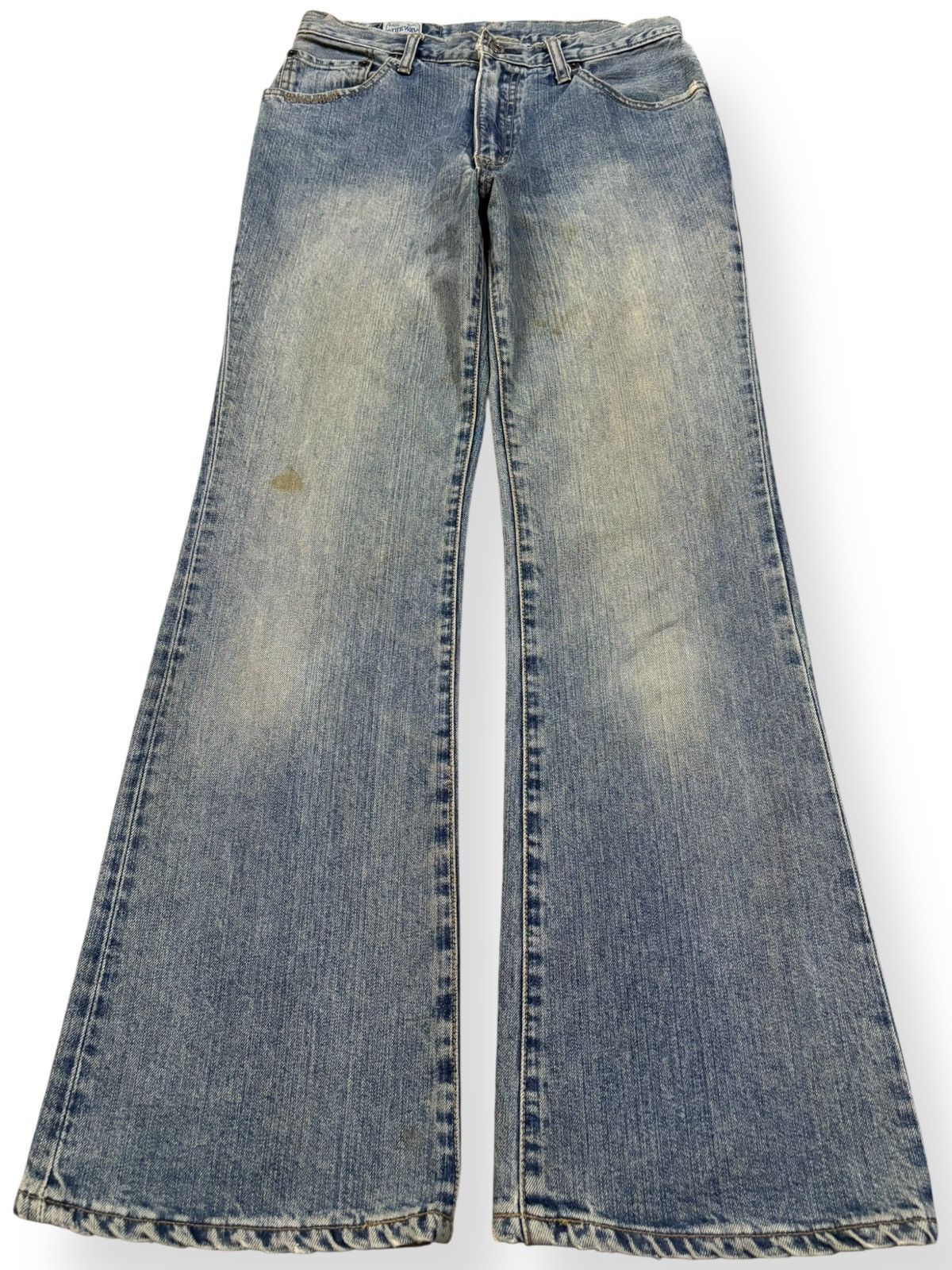 Blue Blue Japan Vintage Japanese Brand BlueWay Rusty Mud Wash Flare Jeans Size US 29 - 1 Thumbnail