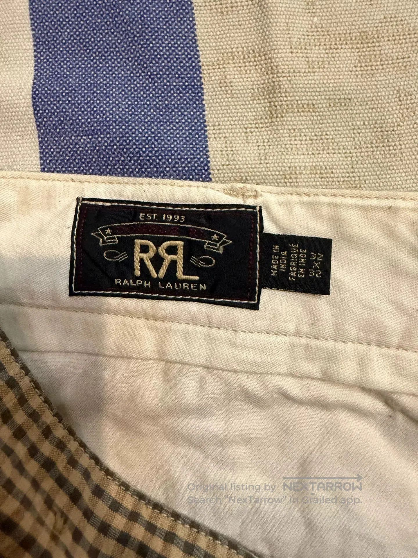 RRL Ralph Lauren RRL Seersucker Double Pleat Casual Pants. Size US 32 / EU 48 - 7 Thumbnail