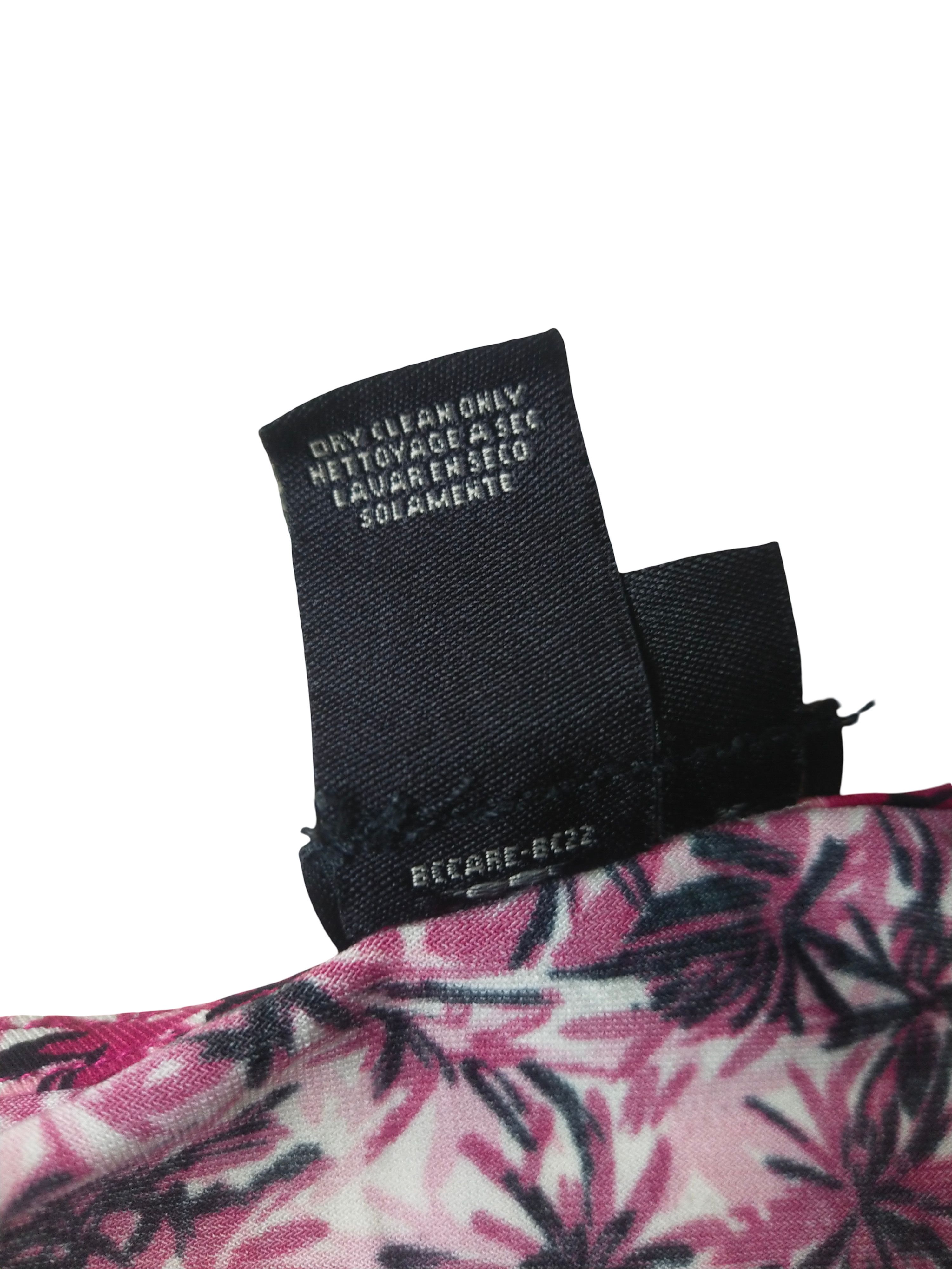 Bcbgmaxazria Y2K BCBGMAXAZRIA Slinky Ruched Floral V-Neck Top Size M / US 6-8 / IT 42-44 - 7 Thumbnail