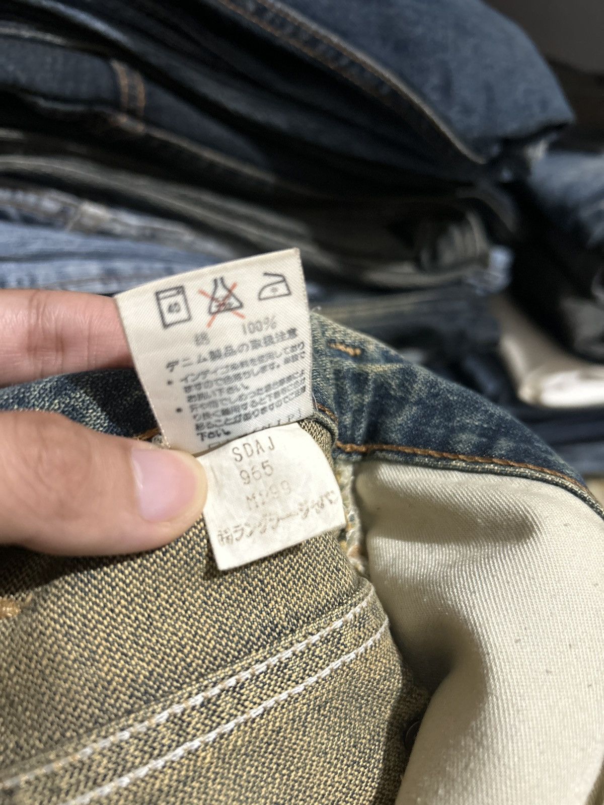 Kapital Vintage Buckle Back Wrangler Blue Bell Distressed Denim Jean Size US 30 / EU 46 - 12 Thumbnail