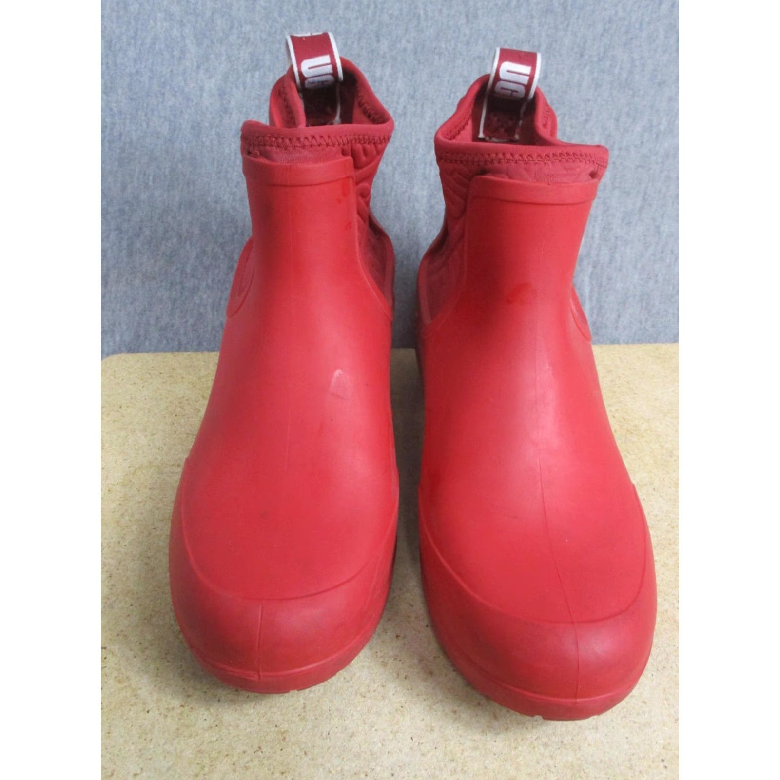 Ugg UGG Boots Womens Size 7 Red Rubber Rain Chelsea Pull On Ankle Booties Lug Sole Size US 7 / IT 37 - 4 Thumbnail