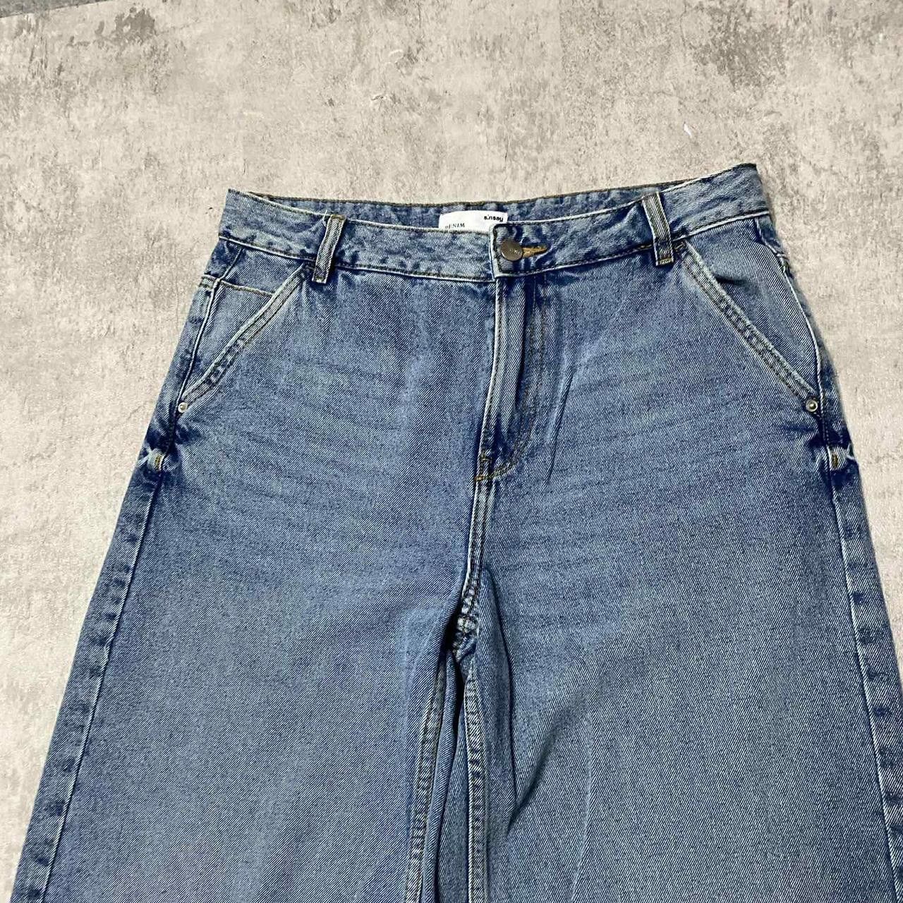 Other Blue high-waisted wide-leg denim jeans #skaterstyle Size 34" / US 12 / IT 48 - 3 Thumbnail
