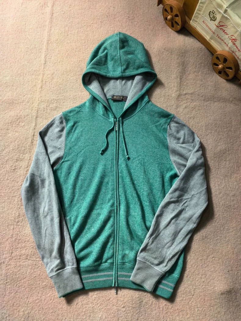 Loro Piana LORO PIANA Velvet color-blocked hoodie Size US S / EU 44-46 / 1 - 1 Thumbnail