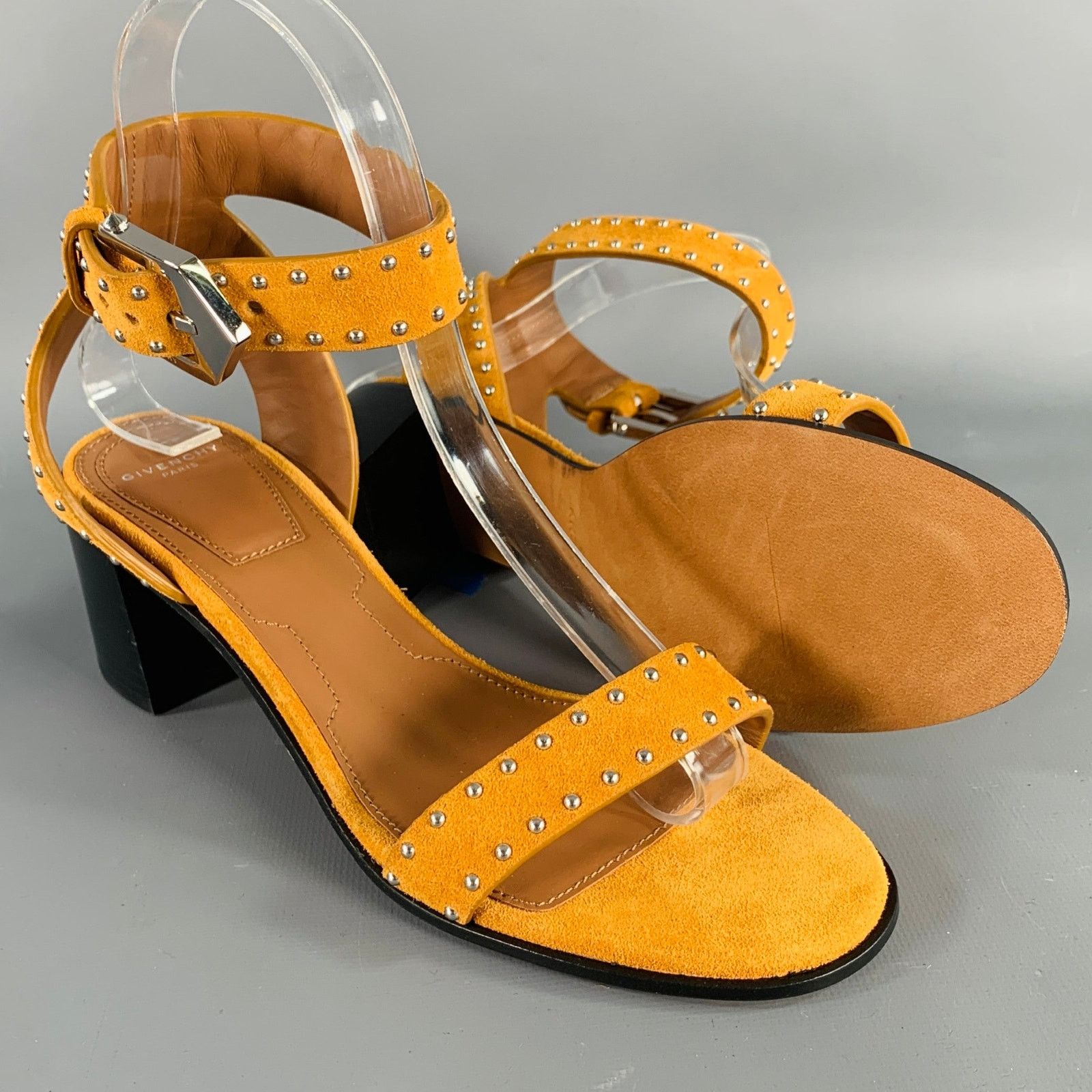 Givenchy GIVENCHY Size 6 Mustard Yellow Suede Ankle Strap Sandals Size US 6 / IT 36 - 5 Thumbnail