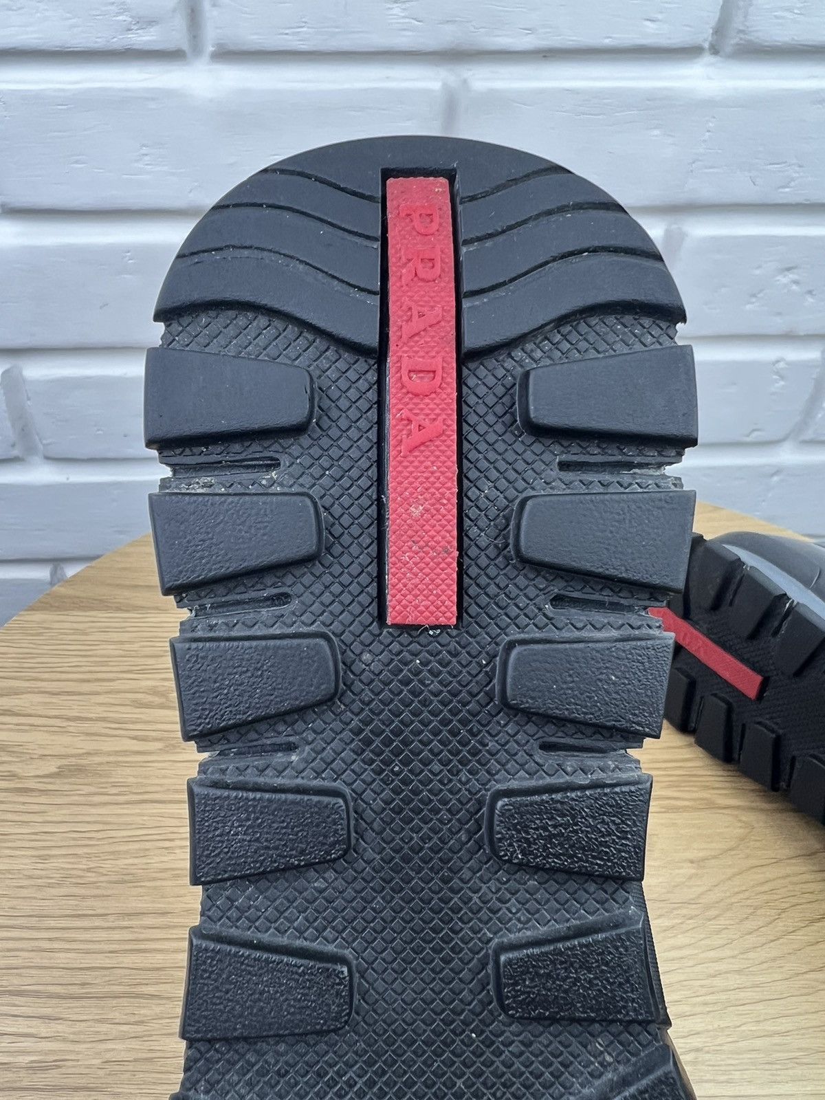 Prada PRADA Sneakers Low-Top Leather Nylon Shoes Red Tab Men’s Size US 11 / EU 44 - 16 Thumbnail