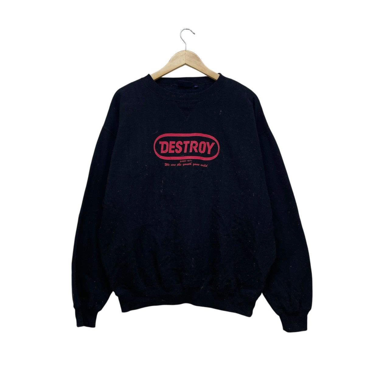 Japanese Brand 💥Vintage Dogcigar Sweatshirt Pullover Spellout Destroy Cente Size US M / EU 48-50 / 2 - 1 Thumbnail