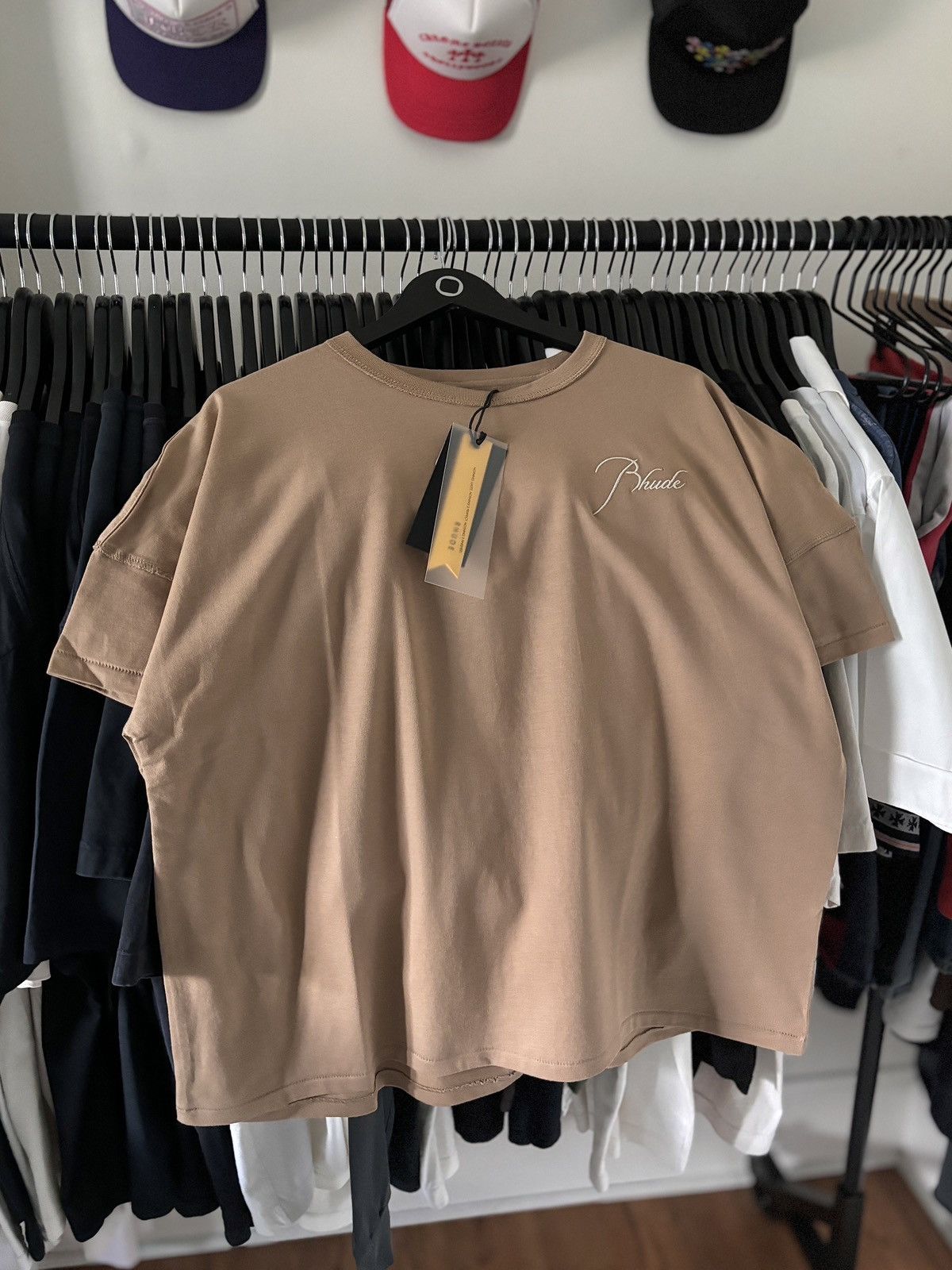 Rhude RHUDE VINTAGE BROWN REVERSE LOGO TEE Size US M / EU 48-50 / 2 - 8 Thumbnail