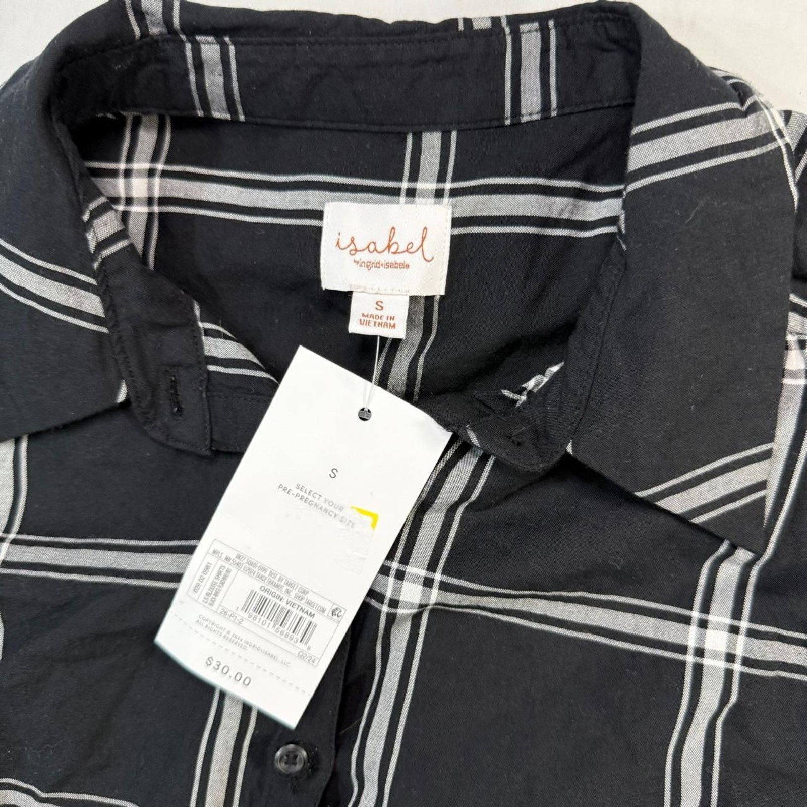 & Other Stories NWT Isabel Black and white plaid button up shirt Sz S Size S / US 4 / IT 40 - 4 Thumbnail