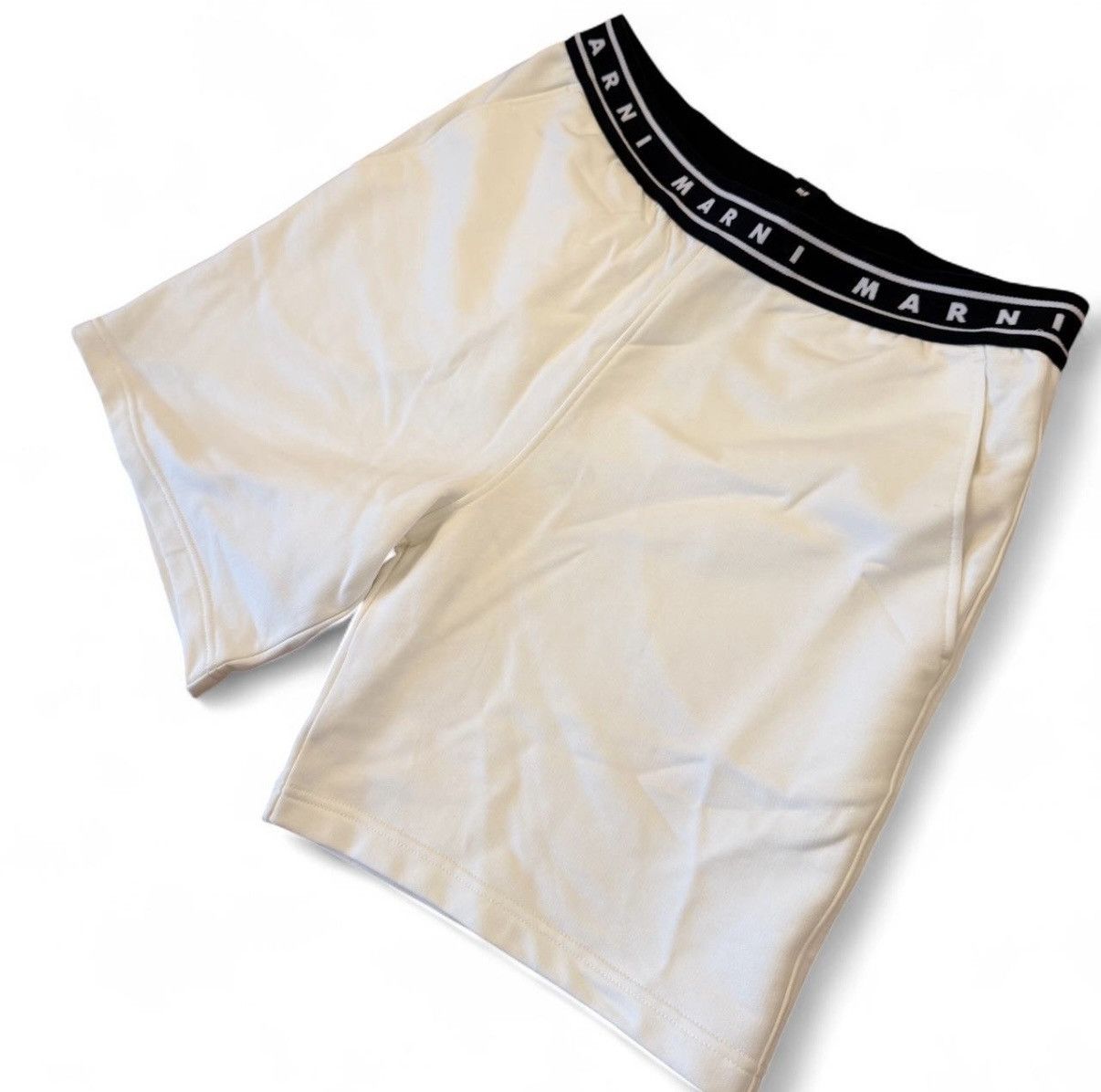 Marni Marni Logo-Print Strap Cotton Shorts Size US 32 / EU 48 - 2 Thumbnail